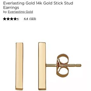 Gold bar earrings